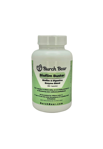 Burch Bear Biofilm Buster - 100 Capsules with Enzyme Blend for Digestive Health, Biofilm Disruption, and Nutrient Absorption