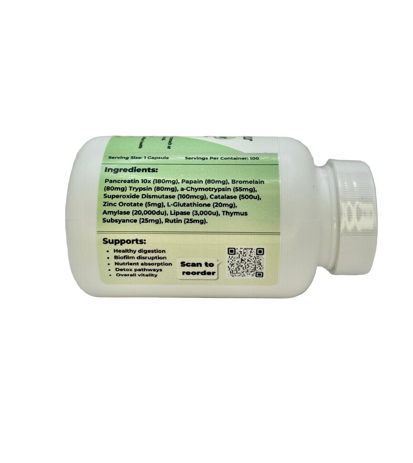 Burch Bear Biofilm Buster - 100 Capsules with Enzyme Blend for Digestive Health, Biofilm Disruption, and Nutrient Absorption