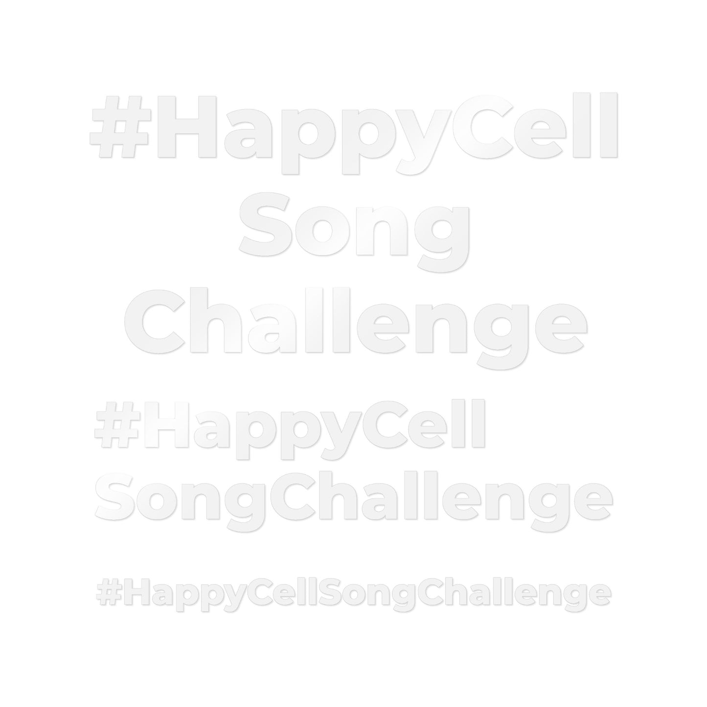 Happy Cell Song Vehicle Stickers 3 Pack - White