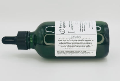 Burch Bear Lymph Care Massage Oil – Lymphatic Detox & Support with Jojoba, Cleavers, Burdock Root, Birch Bark, Dandelion Root, Elderberries & Clove (4oz)