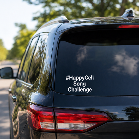 Happy Cell Song Challenge Vehicle Stickers 3 Pack - White